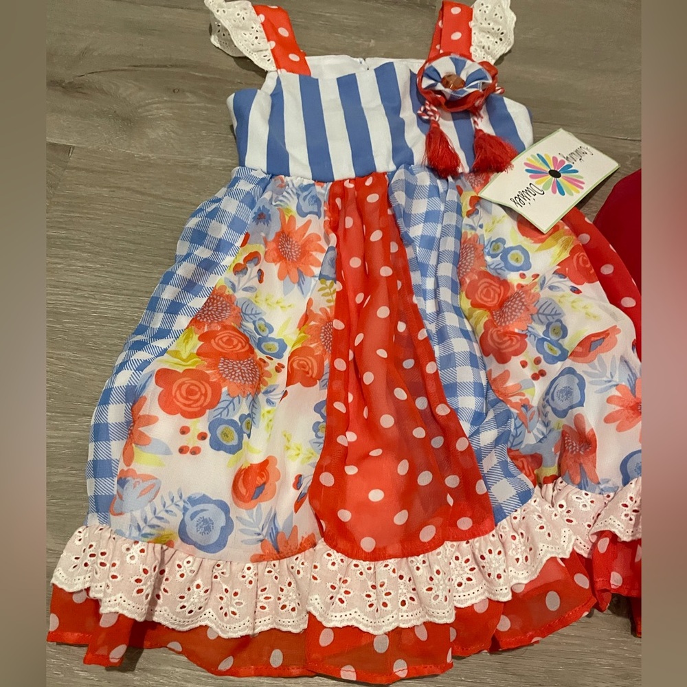 Beautiful red boutique dresses for young girl 4T - Picture 2 of 12